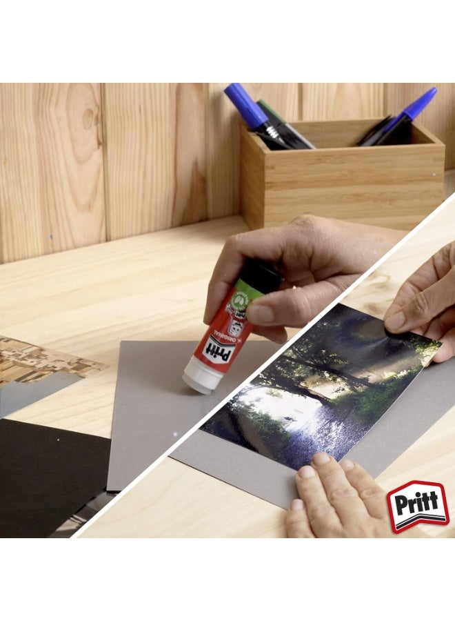 بريت عصا صمغ بريت آمنة وصديقة للأطفال للأنشطة الفنية والحرفية، لاصق قوي 43 جم، عبوة اقتصادية مكونة من 4 قطع - Image 3